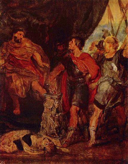 Peter Paul Rubens Mucius Scavola vor Porsenna oil painting picture